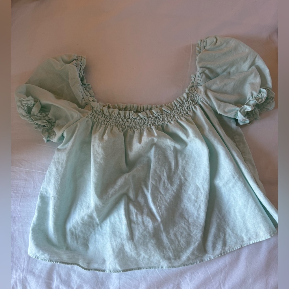 Aritzia Sunday Best Linen Top Size M